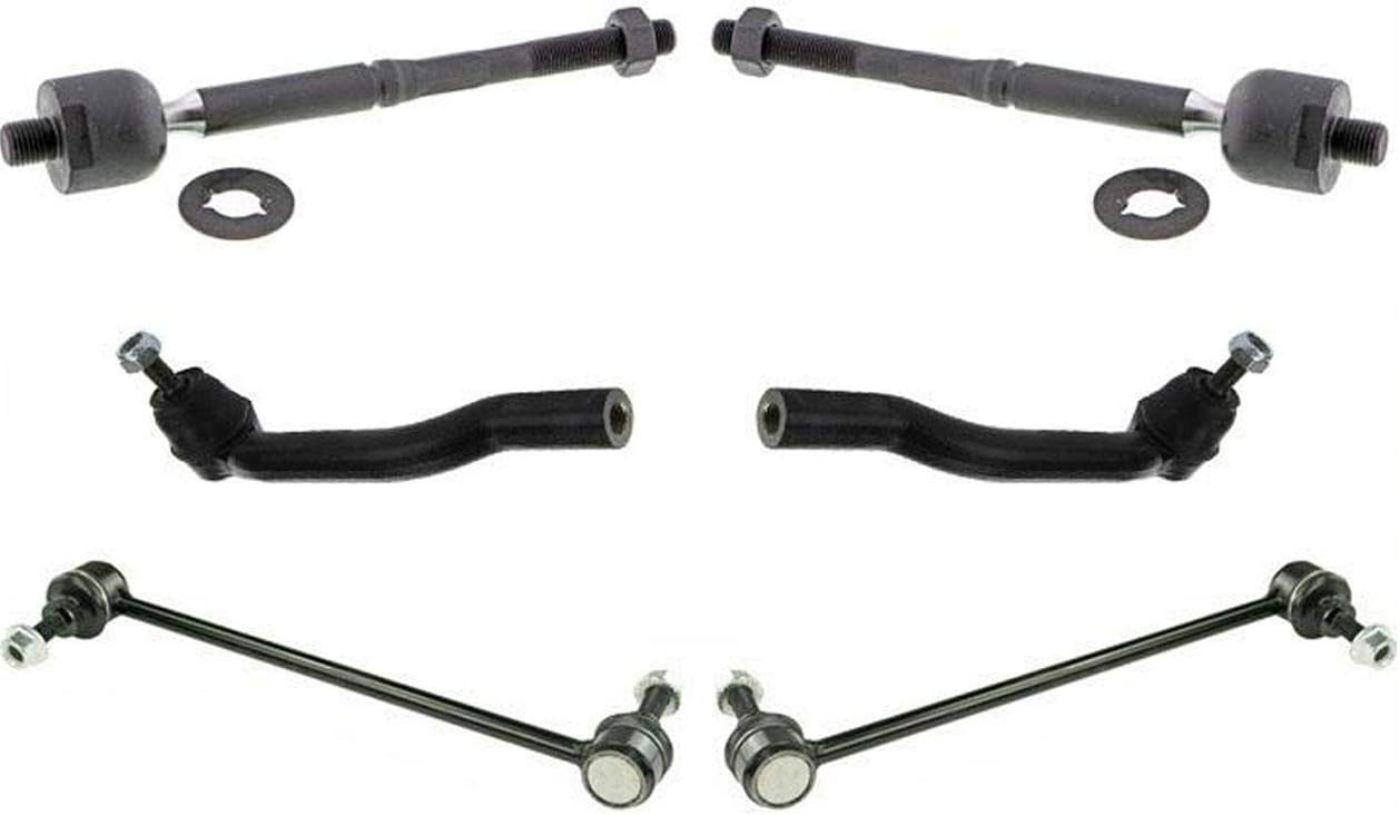 Front Swar Bar Links Inner and Outer Tie Rods Fits Nissan Versa 2007-2011