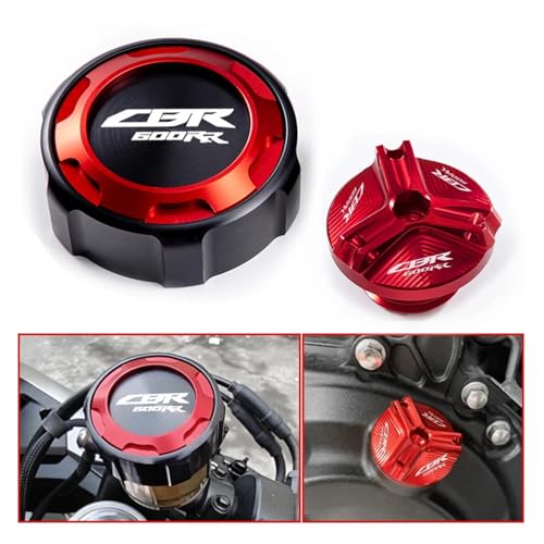 Accesorios CBR 600 RR en negro: kit de tapas de aluminio para líquido de frenos y aceite 2