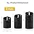 Pandaing Pack of 3 Black Regular Textured LED Flameless Flickering Battery Operated Candles with Remote and Timer, Real Wax Pillar Candles for Festival Wedding Halloween Christmas Home Party Decor