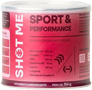 Suplemento Alimentar Shot Me Sport e Performance em Pó com Beta Alanina e Creatina