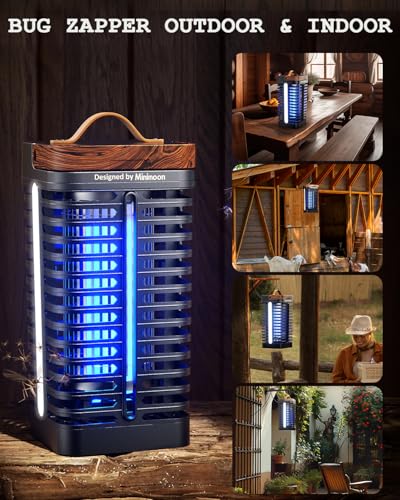 Image of Minimoon Bug Zapper Outdoor with Dual LED Lights, 4200V, 15w Replaceable Bulb