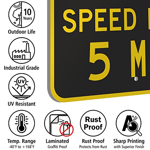 Smartsign-K-6711-Al "Slow Down - Speed Limit 5 Mph" Sign | 18" X 24" Aluminum #TOP6