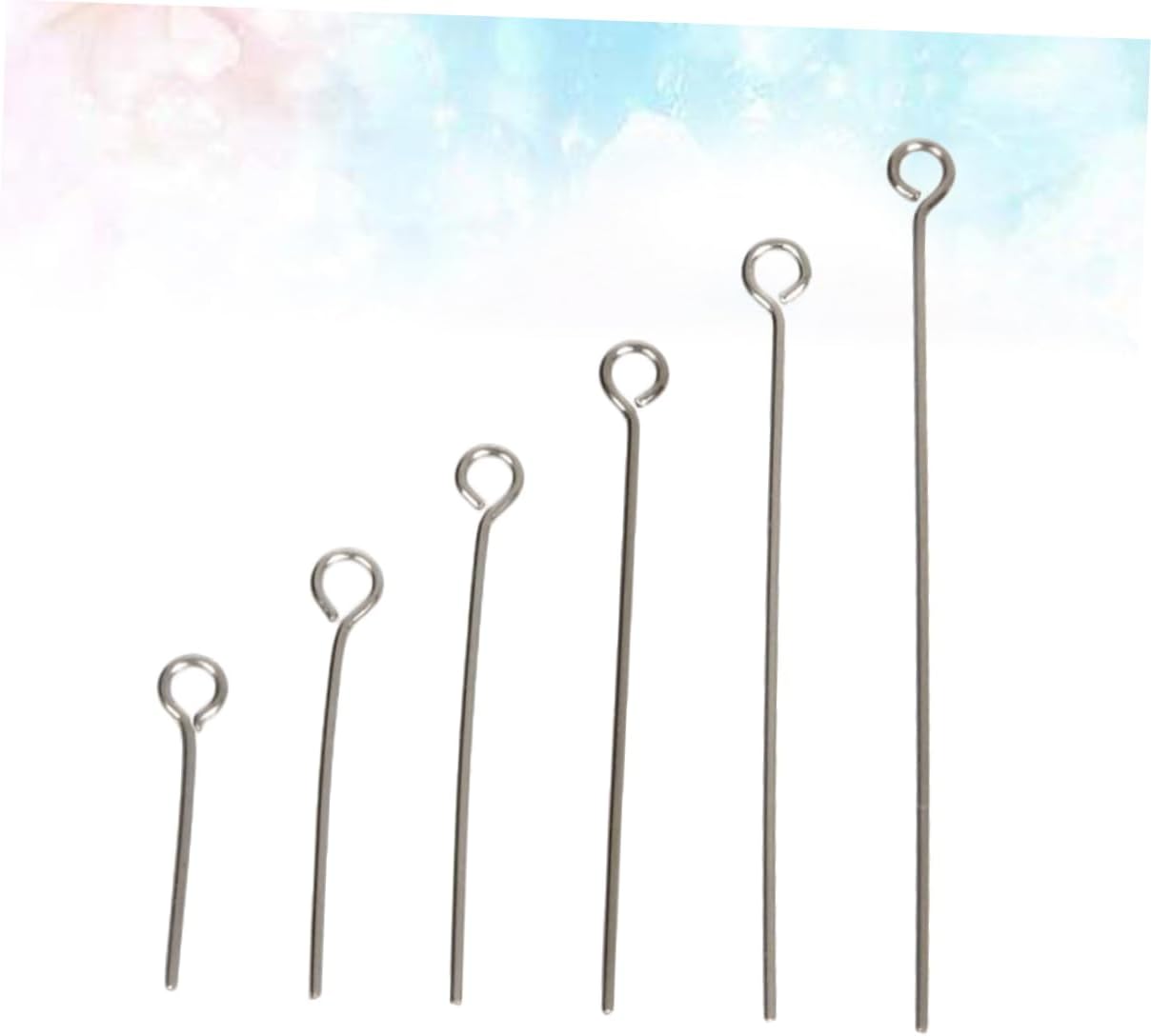 DOITOOL 1200pcs DIY Jewelry Making Needles Stainless Steel Open Eye Pins Jewelry Making Tools Sturdy Crafts