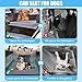 Dog Car Seat for Large Medium Dogs, Hard Bottom Back Seat Extender for Dogs with Soft Removable Blanket, Non-Slip Dog Car Hammock Turn into Soft Pet Travel Bed,Half Pet Seat for Car SUV Truck(Black)
