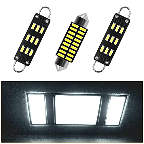 AWALITED 3pcs Interior LED Map Dome Light Bulbs Kit Compatible with 1988 1989 1990 1991 1992 1993 1994 1995 1996 1997 1998 Chevy Silverado GMC Sierra Chevy C1500 K1500 Pickup Truck GMC C1500 K1500