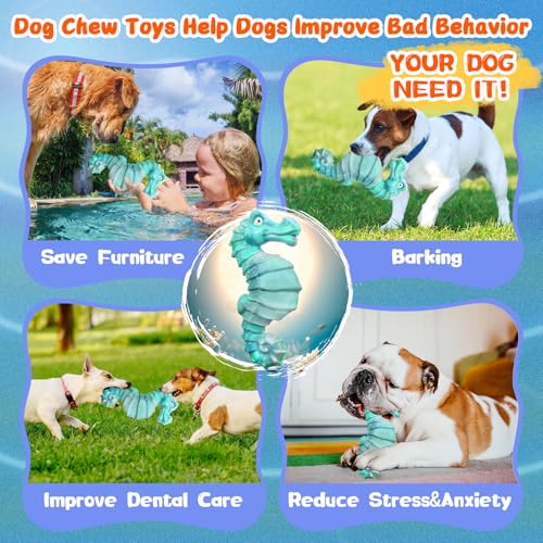 Image of Jeefome Dog Chew Toys for Aggressive Chewers: Tough DogToys for Large Dogs -Indestructible Toys for All Breeds-Squeaky Dog Toys for Aggressive Chewers /Super Chewers /Heavy Duty