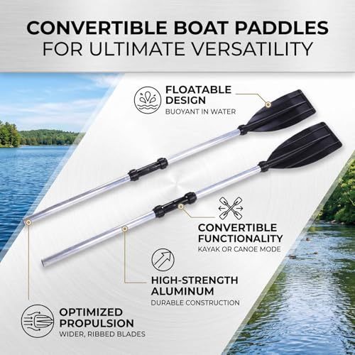 Remos para kayaks ajustables de 163 a 183 cm en aleación de aluminio convertible 7