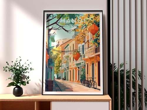 Hanoi Old Quarter Travel Art Print Wall Decor
