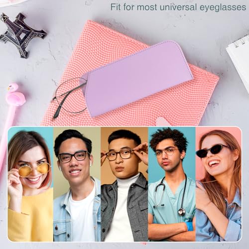 Image of 8 Pack Glasses Case Soft, PU Leather Sunglasses Eye Glass Protective Pouch Sleeve