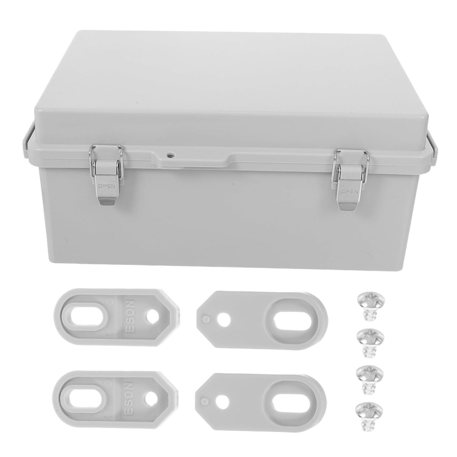 Weatherproof Electrical Box with Mounting Plate Uv-Resistant Plastic Enclosure for Outdoor Indoor Use Dustproof Junction Case for HVAC Irrigation Controls Wall-mountable Cable