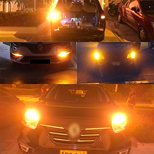 Boodlied 20Watts 9-30V 1156 1141 P21W Ba15S Led Bulbs Super Bright 3030 35-Smd Chipsets 2000Lm Led Bulb For Reversing Reverse Lights, Turn Signal Lights(No Hyper Flash).(Yellow/Ambe)2-Pack. #TOP6
