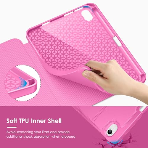 VIKESI Case for iPad mini 7 (A17 Pro) and iPad mini 6,Multiple Angles Magnetic Stand Cover,Shockproof Soft Back,Pencil Holder,and Auto Sleep/Wake,Rose by VIKESI - Image 6