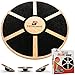 Prof itness Wooden Balance Board, Exercise, Fitness and Physical therapy, Non-Slip Safety Top, Tone Muscles, Strengthen Core and Injury Rehab