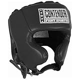 Contender Fight Sports Competition Boxing Headgear with Cheeks Black, Large