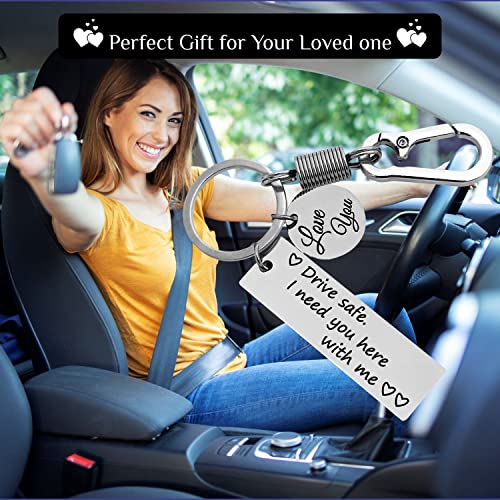 Image of Customize Personalized Laser engraved Drive Safe Keychain Gifts for Husband Dad Boyfriend Valentines Day Father's day Birthday