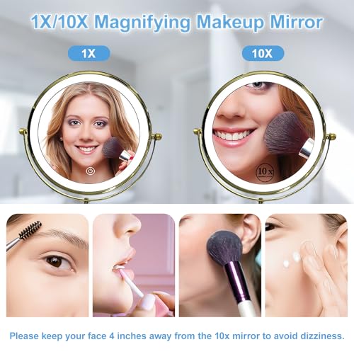 Espejo de Maquillaje con Luz y Aumento 8" Redondo miniatura 2