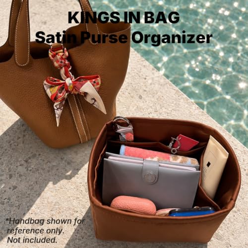 KINGS IN BAG Satin Purse Organizer for Picotin 22, Gold — view 2