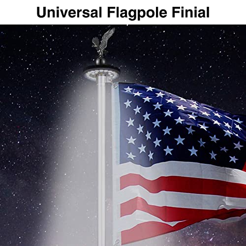 Yescom Flagpole 14" Eagle Topper Gold Finial Ornament For 20/25/30Ft Telescopic Pole Yard Outdoor Black #TOP2
