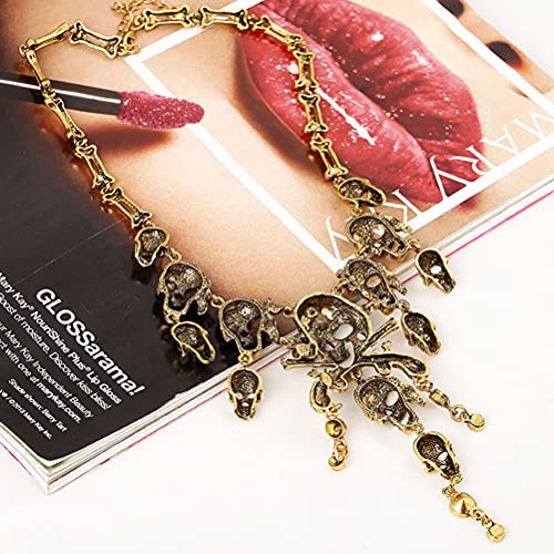BBABBT Halloween Skull Bone Necklace Jewellery Women Pirate Cosplay Fancy Dress Costume Accessory Party Favors - Image 4