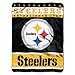 NFL Pittsburgh Steelers Plush Raschel Blanket, 60 x 80-Inch, Black