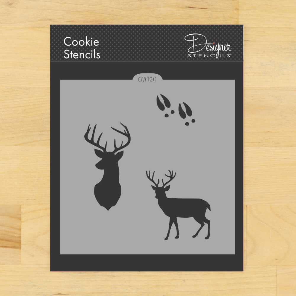 Deer Buck Cookie and Craft Stencil | Forest Animal Cookie and DIY Craft | Reusable Stencil for Painting Decoration | CM120 by Designer Stencils