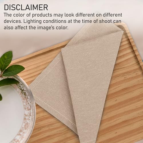 image for Ruvanti Cloth Napkins Set of 12, 18x18 Reusable Napkins Cloth Washable