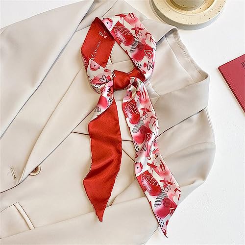 QTMY 4 Pack Purse Scarf for Bags Silk Head Scarf for Hair Handbag Women Scarfs Band Hair Neck Scarves Fashion Gifts,054