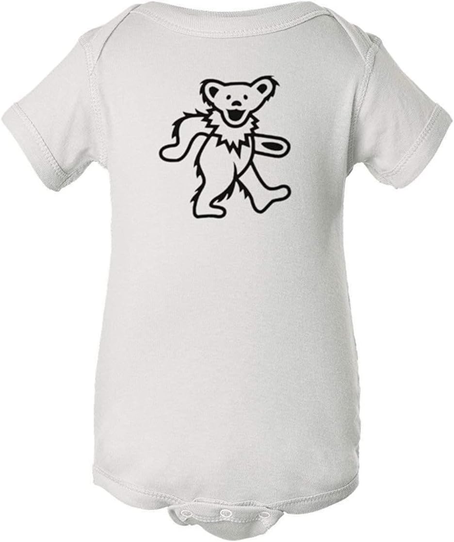 Mari Kyrios Dancing Bear Baby Grateful Hippie Dead Music Baby One Piece & Infant White Bodysuit