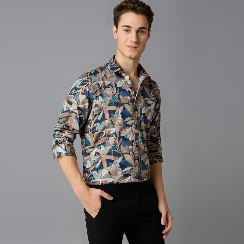 Image of MARK & ALBERT Men's Slim Fit Cotton Formal Shirt