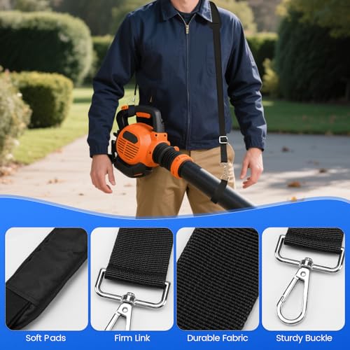 Tryly Universal Shoulder Strap with Non-Slip Padding for Leaf Blower, Adjustable Trimmer Blower Strap Weed Strap Compatible with EGO String Trimmer, Leaf Blower