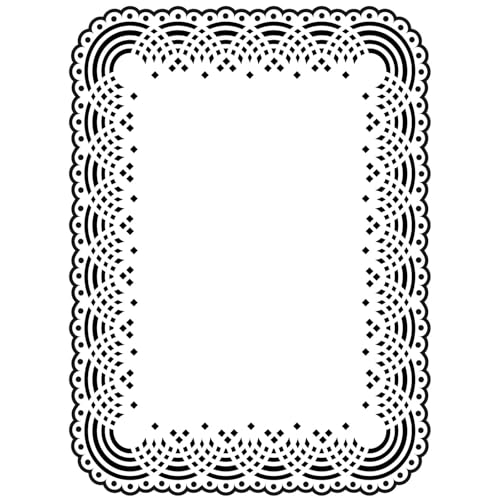 Vaessen Creative Lace Doily 5.75 x 4.21 inches Folder for Card Making, Scrapbooking, Journaling-Reusable-Precise Results-for Embossing and Die-Cutting Machines, 17 x 8.4 x 0.5 cm