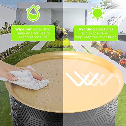 Jeroal Round Side Table Set Of 2, End Table With Durable Iron Legs Support, Small Side Accent Table With Storage For Living Room Bedroom Outdoor And Small Space, Easy Assembly. #TOP5