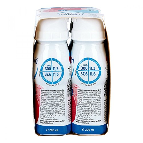 Fresenius Kabi Fresubin Energy Drink Strawberry Drink bottle, 4 x 200 ml individual pack