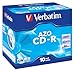 Produktbild Verbatim CD-R AZO Crystal 700 MB, 10er Pack Jewel Case, CD Rohlinge, 52-fache Brenngeschwindigkeit mit langer Lebensdauer, leere CDs, Audio CD Rohling, für Fotos & Videos & Dokumente