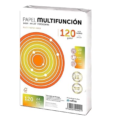 m-office - Folios A4 120gr 50 hojas Papel Multiusos para Impresora Folios Impresoras Laser y de Inyección Fotocopiadora Fax Para uso Oficina Material Escolar Paquete Hojas 50 hojas 120gr