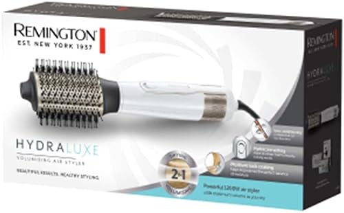 Foto von Remington Warmluftbürste Ionen Hydraluxe 2in1: Haartrockner & Volumenbürste (1200 Watt, Hydracare Technologie, feuchtigkeitsspeichernde Keramikbeschichtung, 3 Heiz-/2 separate Gebläsestufen) AS8901