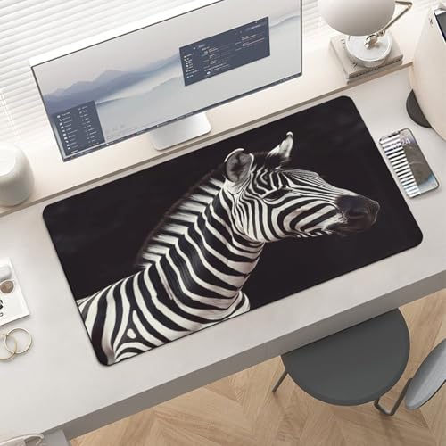 Base para mouse grande rectangular estilo Animal Zebra de goma miniatura 6