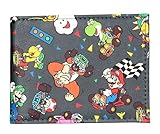 TCB Creations Super Cartoon Mario Characters All Over Bi-Fold Wallet