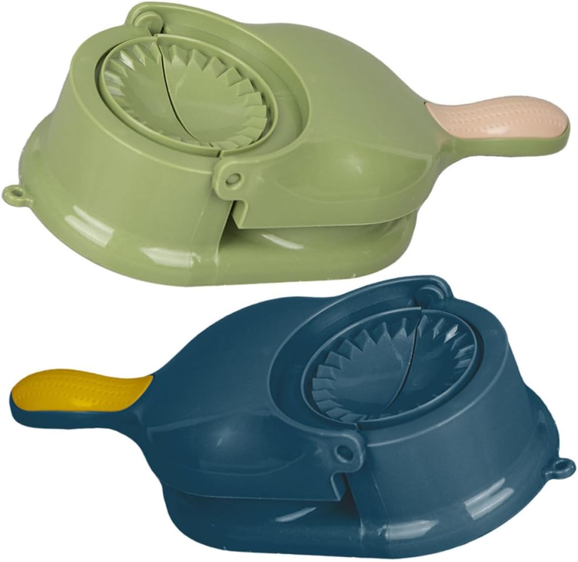 CHILDWEET 2pcs Dumpling Mold Lightweight Manual Dumpling Skin Maker with Press Molds for Kitchen for Making Wrappers Compact Dough Pressing Tool Blue Green