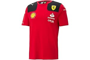 Puma Scuderia Ferrari Men's Sf Team Logo Crew Neck Short Sleeve Athletic Casual Red Top