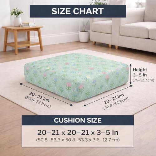 Image of STITCHNEST 'Contour Fit Series' Stretchable Printed Wooden Sofa Cover (Pack of 4) - Elastic Wooden Chair Cover | Wooden Sofa Seat Cover | Size - 20-21 x 20-21 x 3-5 in