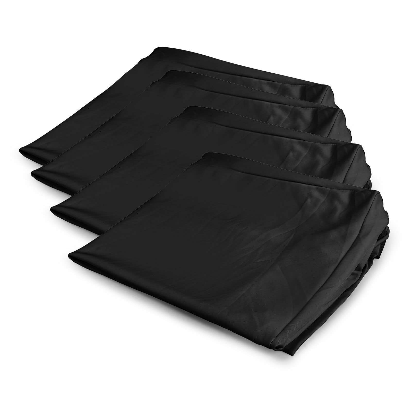 VONYX DB4 Toile de Remplacement pour Cabine DJ DB4 - Noir, avec Bande Scratch, Lavable, 4 Pièces Pliables, Ignifuge, avec Housse pour Le Transport