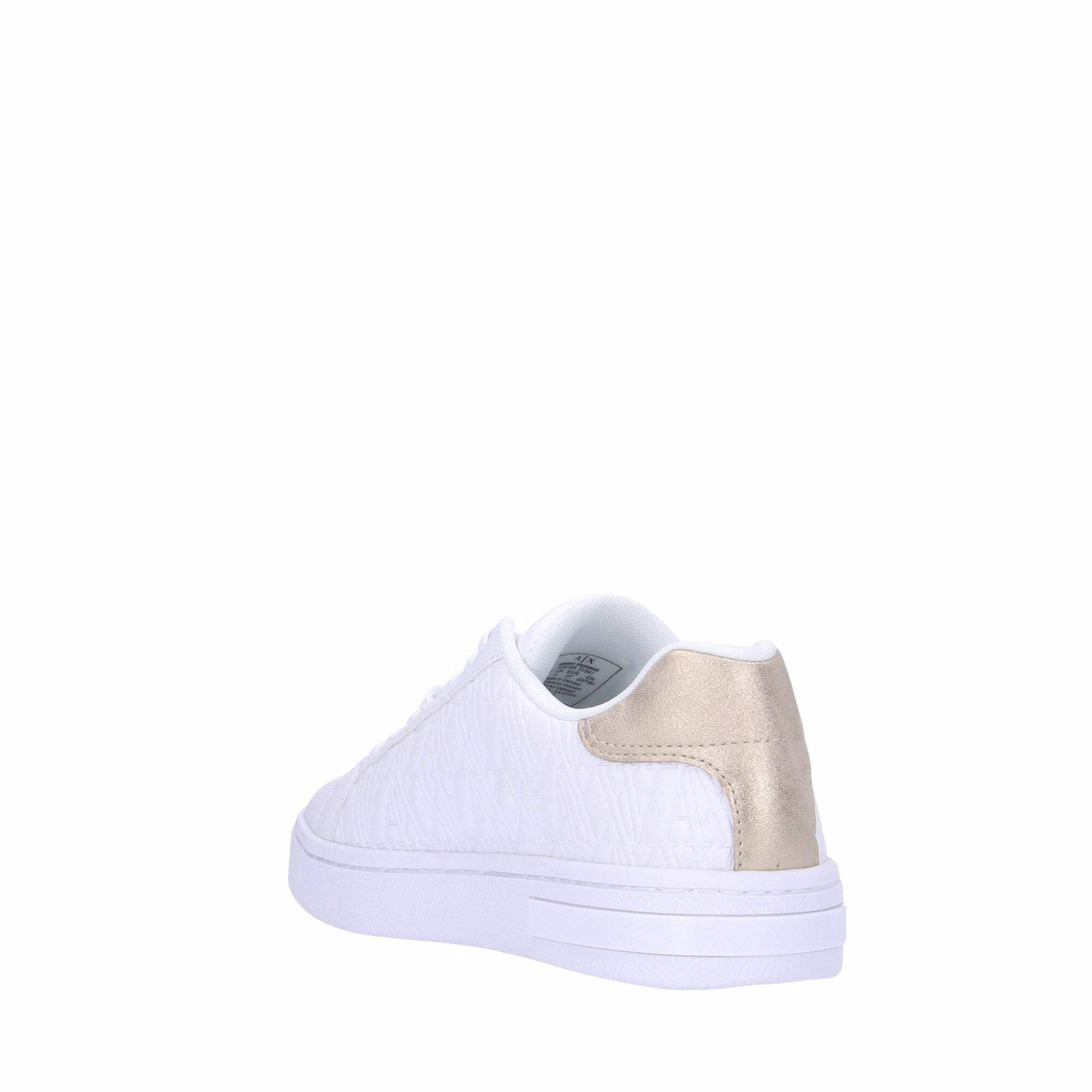 Armani Exchange Xdx165 Sneakers Con Lacci In Ecopelle Donna T782 OP.WHITE+PALE GOLD 37
