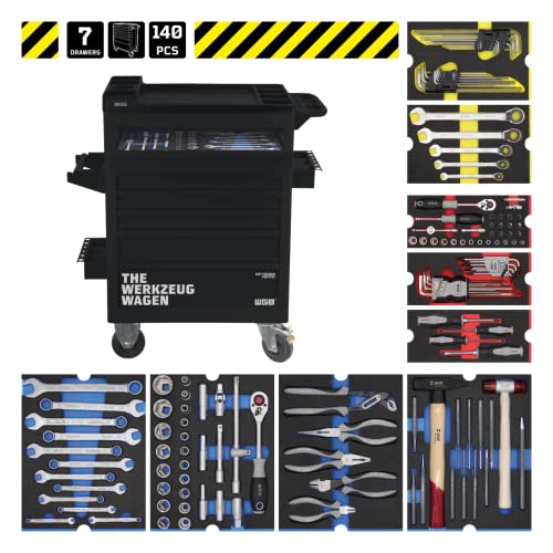 Werkstattwagen bestückt mit 9 Modulen | 7 Schubladen | No.142 | stabile Stahlblechkonstruktion | WGB – Bild 3