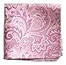 100% Woven Silk Pink Paisley Pocket Square