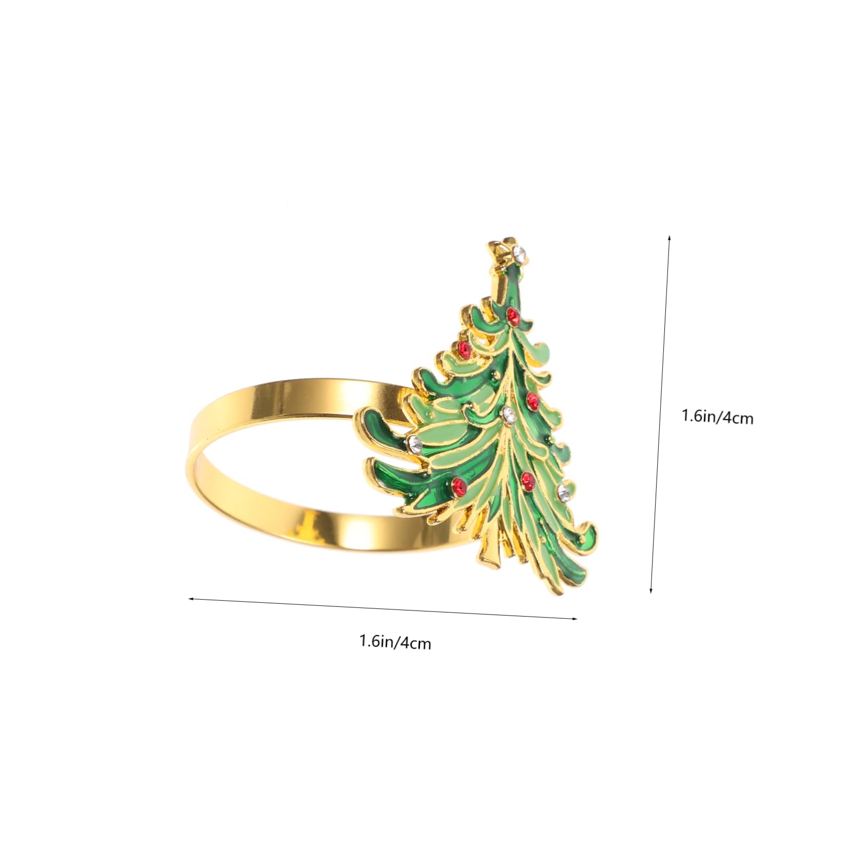 12 Stück Serviettenringe mit Weihnachtsbaum Motiv aus Metall Leicht zu Reinigen und Leicht für Cafés und Partys als Festliche Weihnachtsdeko