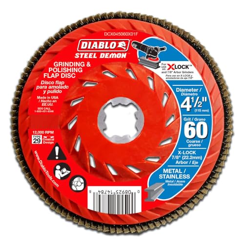 Diablo X-LOCK Disque à lamelles Demon grain 60 pour restaurer vos pièces en acier