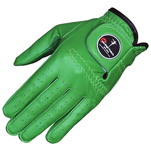 Ever-Bright Men's Golf Gloves Opticolor Premium Leather Golf Glove (Green, Right Medium) #TOP18