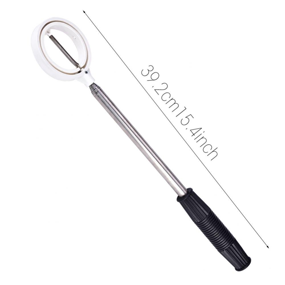 Golfball-Retriever, Teleskop-Golf-Pick-up Praktisches Golf-Picker-Ball-Pick-up-Werkzeug Geräte-Retriever-Schaufel Leicht und stark(Weiß)