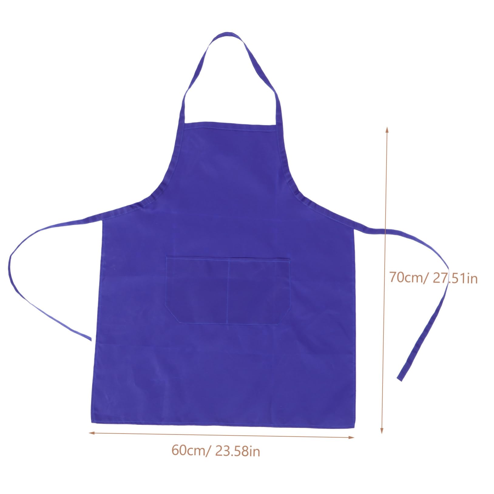Garneck 2-pockets Adjustable Smock Bib Apron Waterproof Women's Kitchen Chef Bistro Home Hotel